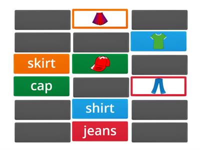 Memory game Clothes 