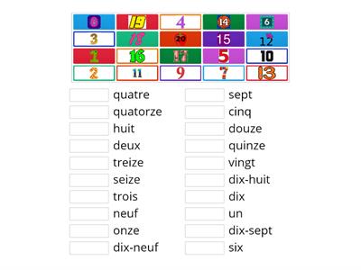  S1 French numbers 1-20