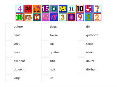  S1 French numbers 1-20