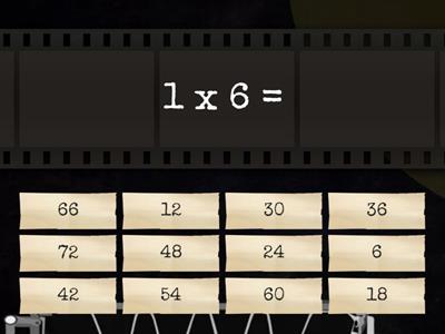 Times tables x6 (find the match)