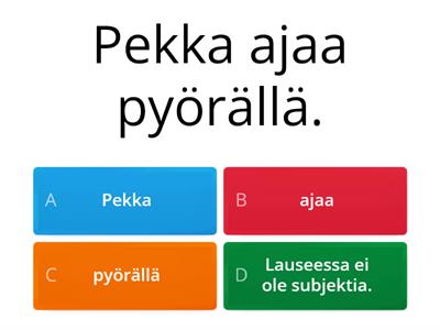 Mikä on lauseen subjekti?