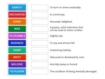 The phantom of the opera - vocabular chapter 6