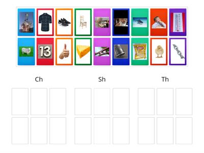 Picture Sort for Ch-, Sh- Th-