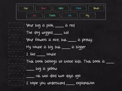 Possessive Adjective and Pronoun