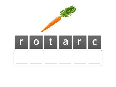 Fruit and vegetables: Unscramble the words   