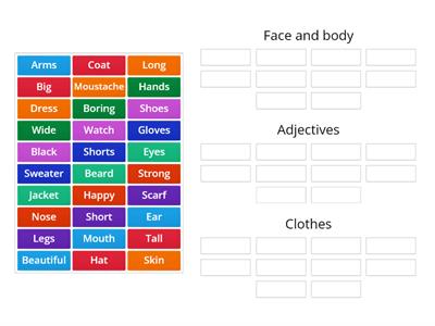 Body parts and clothes