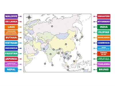 HARTA POLITICĂ A ASIEI-Statele din Asia de Nord, Est, Sud-Est și Sud