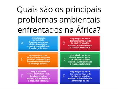 Atuação de organizações na área ambiental-Com foco na América e na África.