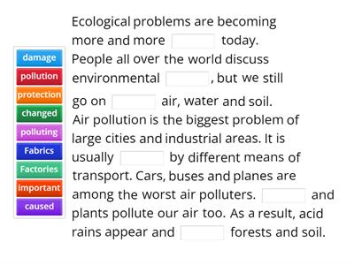 ОГЭ Ecological problems