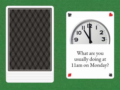 Prepositions of Time - AT - speaking cards