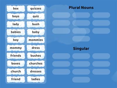 Group the Singular and Plural Nouns