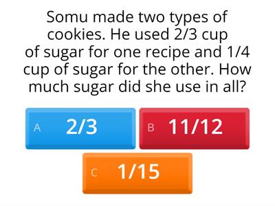 Fraction addition