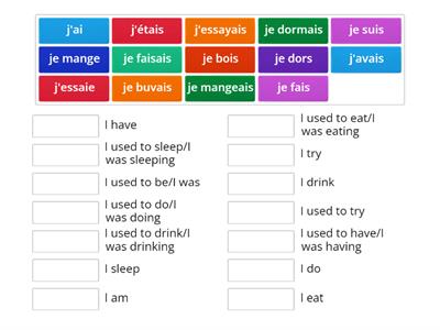 Y9 - 2.3b - Match up pres/imp verbs