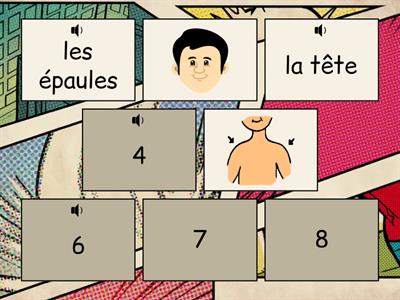 (1) Tête, épaules, genoux et pieds - memory game