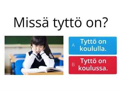 Missä? -ssa vai -lla?