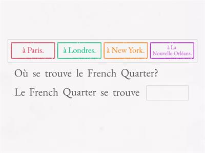 Activité 1 : Compréhension écrite sur le French Quarter