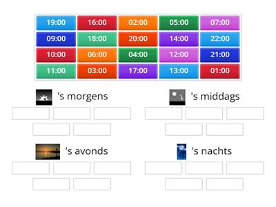 CBE BOW NTA M1-2 Momenten van de dag - dig klok QUIZ