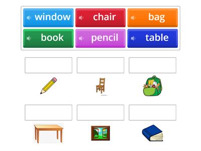 Vocabulary  school items 