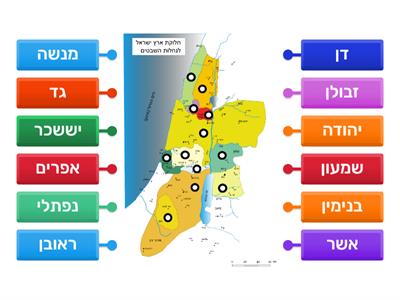 Shevatim Map of Eretz Yisrael - BLANK