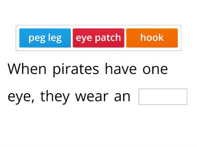 Pirates Missing Word Sentences