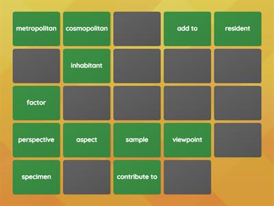 Week 10- Review of Week 9 Vocabulary