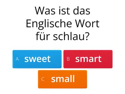 Englisch und Französisch  Quiz von Sara,Zuzanna und Lenia