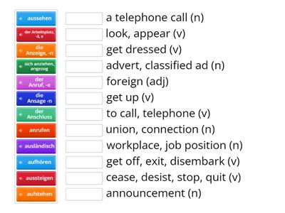 A1 German word list 2 