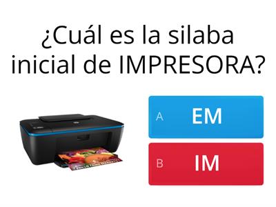 ¿Cuál es la Sílaba inicial AM - EM - IM -OM -UM?