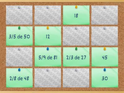 Quantidades relacionas as frações. 