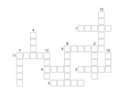 Blocks 3 and 4 Morphemes Crossword