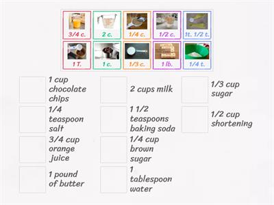  Mr. D's Measuring Ingredients Match