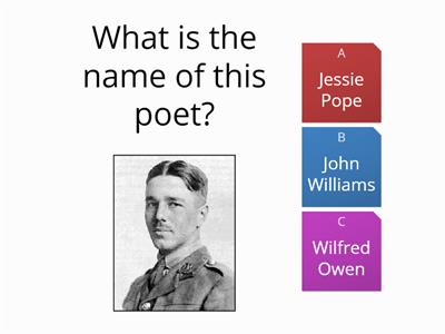 Wilfred Owen and Poetic Technique Quiz
