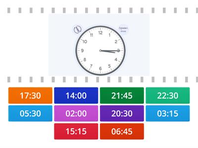 Saatler ( öğleden önce ve öğleden sonra )