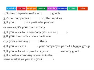 Companies Vocabulary
