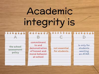 Academic Integrity