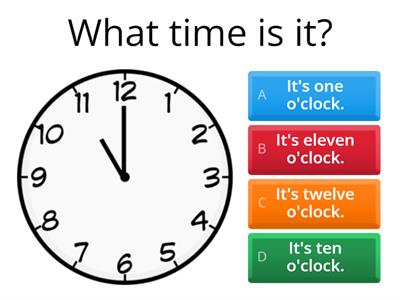 Telling the time- mówienie czasu