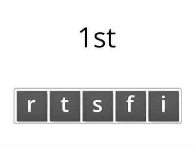 Ordinal Numbers - Date