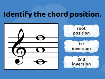  Inversions of chords 3: F major treble clef only