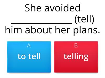 Verb patterns (Quiz) 