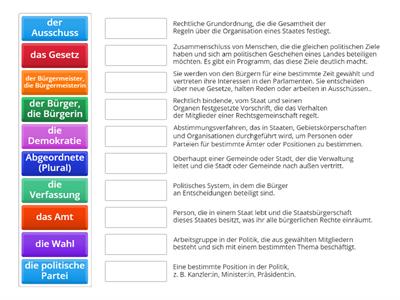 Basiswortschatz Politik