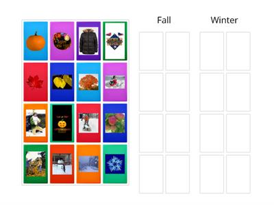 Fall Items!  Can you group the items?