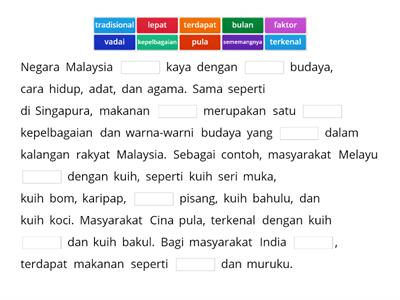 Kuiz Bahasa Melayu Menengah 3 Ekspres - Kuih Tradisional