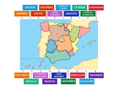 MAPA COMUNIDADES AUTÓNOMAS ESPAÑA