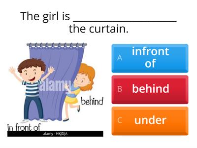 PREPOSITIONS: BETWEEN, BEHIND , ABOVE ,INFRONT OF