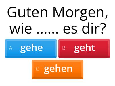 A1 Verben wohnen - haben - sein - arbeiten - kommen - heissen