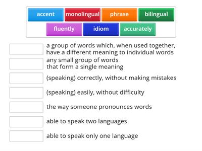 language words and definitions 