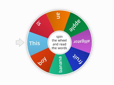 pre-Nursery sight reading spin wheel