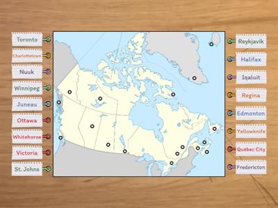 Capitals of Canadian provinces (Includes Capitals of Alaska, Greenland, and Iceland)