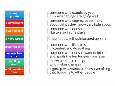 Idioms People's Personality