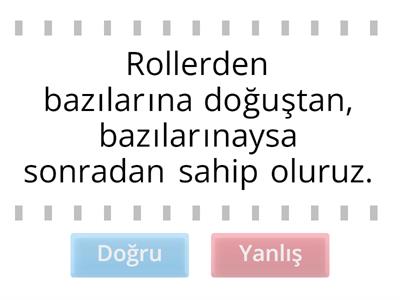  6.Sınıf 1. Ünite Rollerimiz Etkinliği